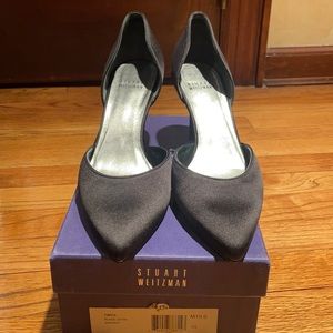 Stuart Weitzman black satin heel